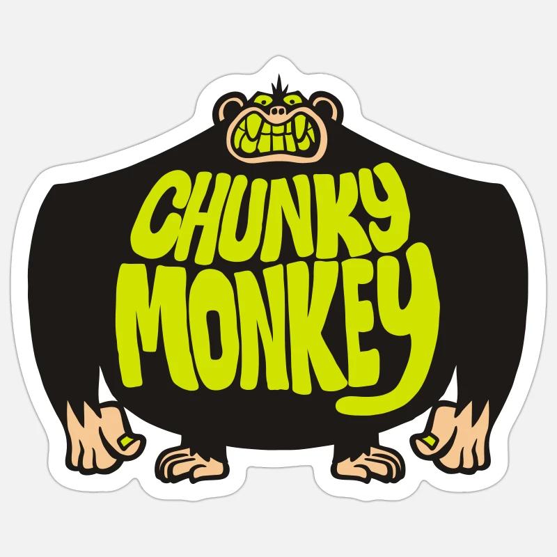 Chunky Monkey - Sticker size S (10 x 10 cm) - white matte