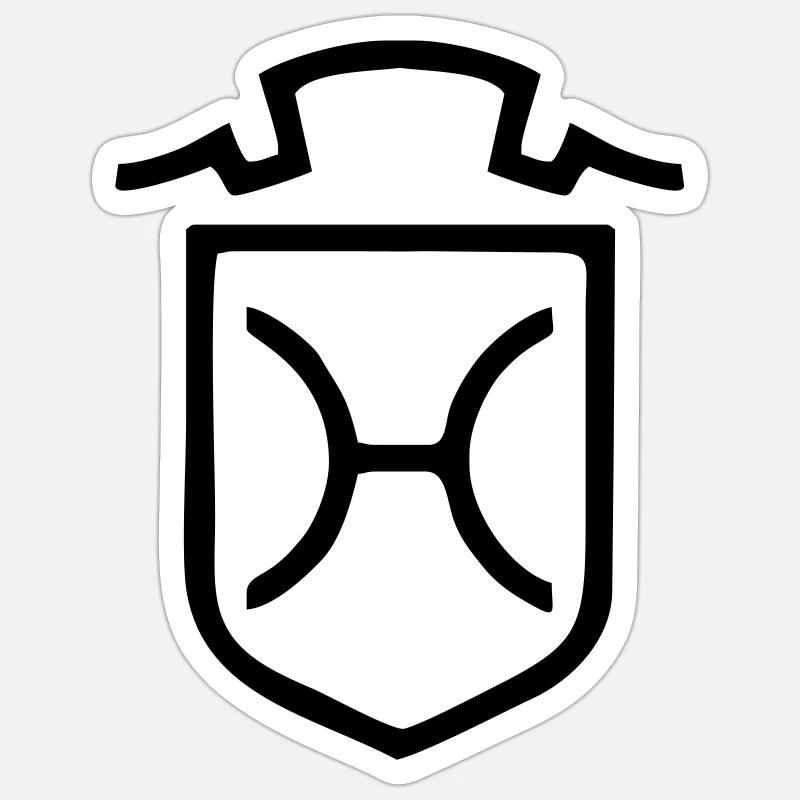 cheval - Sticker taille S (10 x 10 cm) - blanc mat