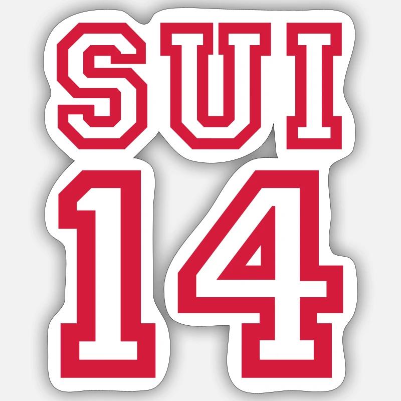 SWITZERLAND 2014 - Sticker size S (10 x 10 cm) - white matte