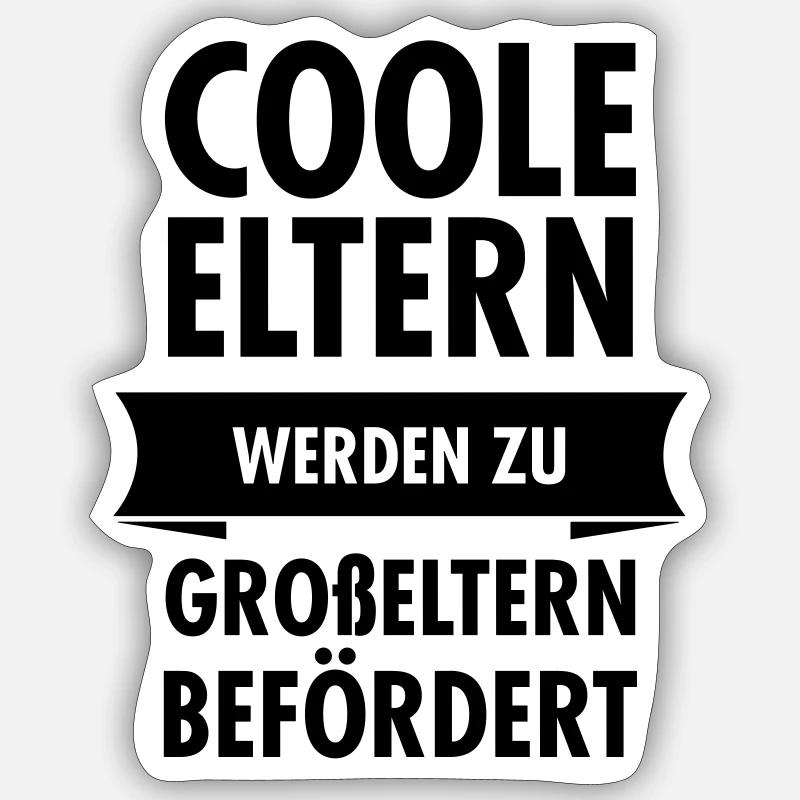 Coole Eltern Werden Zu Großeltern Befördert Sticker size S (10 x 10 cm)
