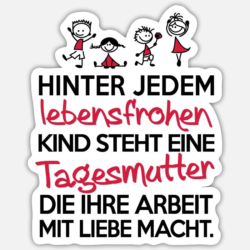 Tagesmutter mit Liebe Sticker Größe S (10 x 10 cm)