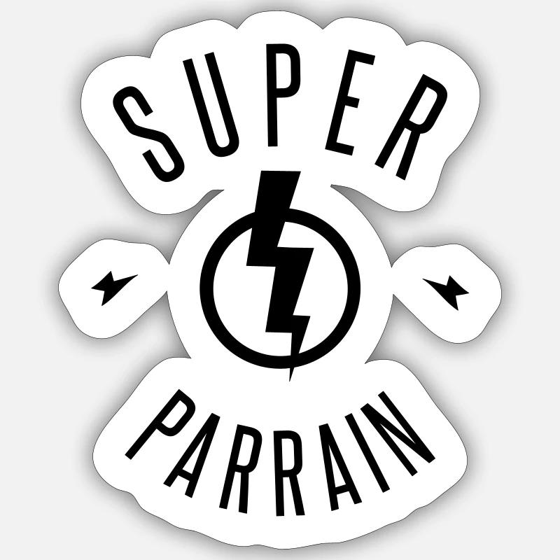 super parrain Sticker taille S (10 x 10 cm)