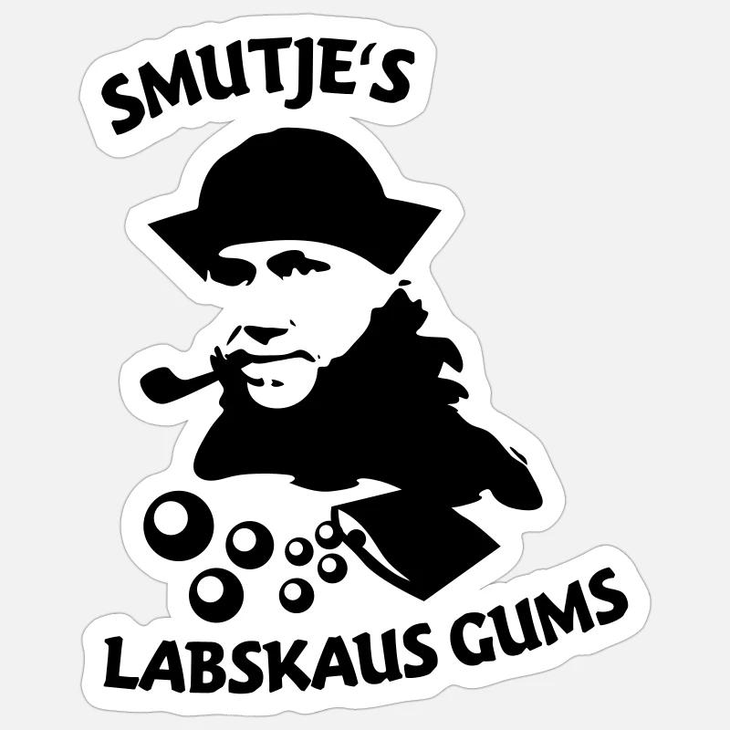 smutje's labskaus gums - Sticker Größe S (10 x 10 cm) - Mattweiß