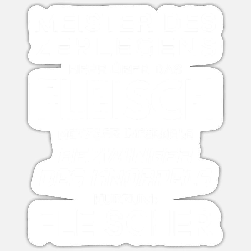 Fleischer/Metzger/Schlächter/Schlachter/Küter Sticker Größe S (10 x 10 cm)