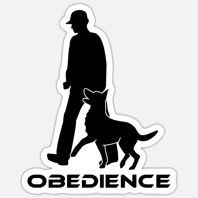 (83) Obedience - Sticker size S (10 x 10 cm) - white matte