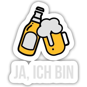 Falls ich betrunken bin bring mich zu "DEIN NAME" - Sticker Größe S (10 x 10 cm) - Mattweiß - Vorne