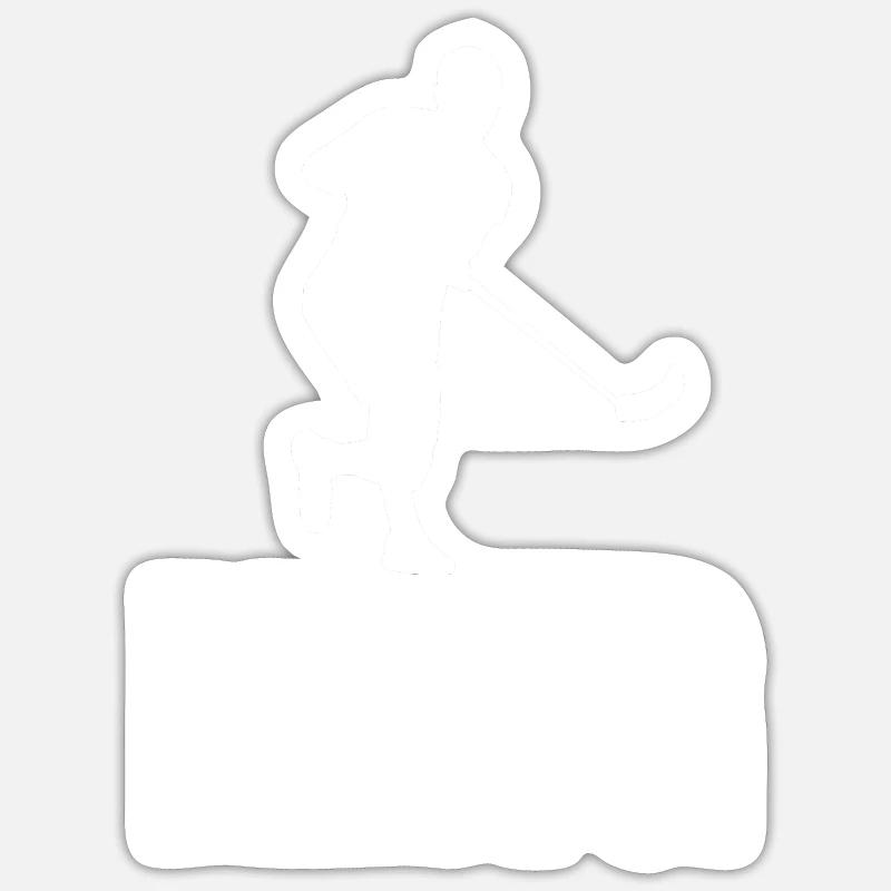 Floorball - Sticker Größe S (10 x 10 cm) - Mattweiß
