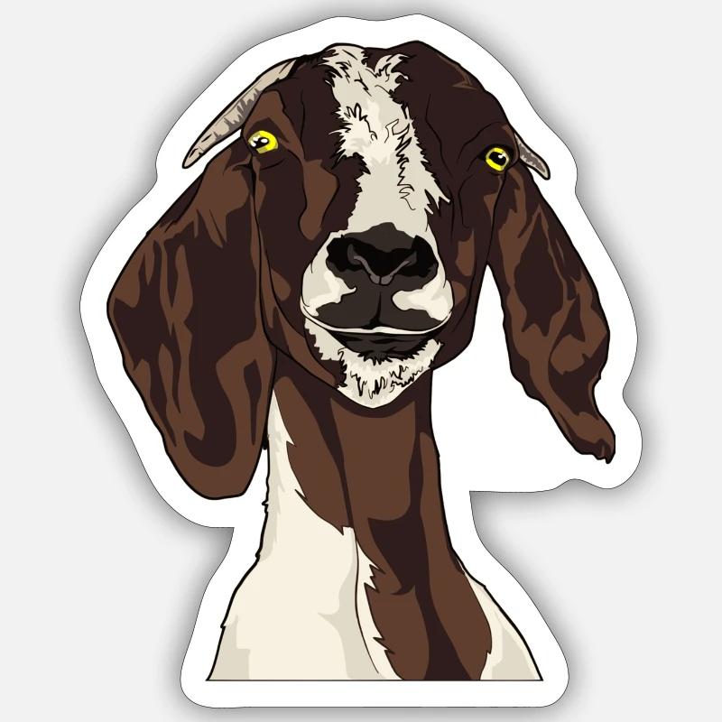 goat - Sticker size S (10 x 10 cm) - white matte