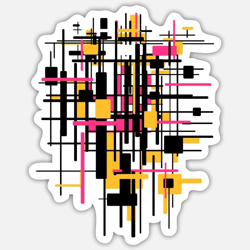 chantier de construction Sticker taille S (10 x 10 cm)