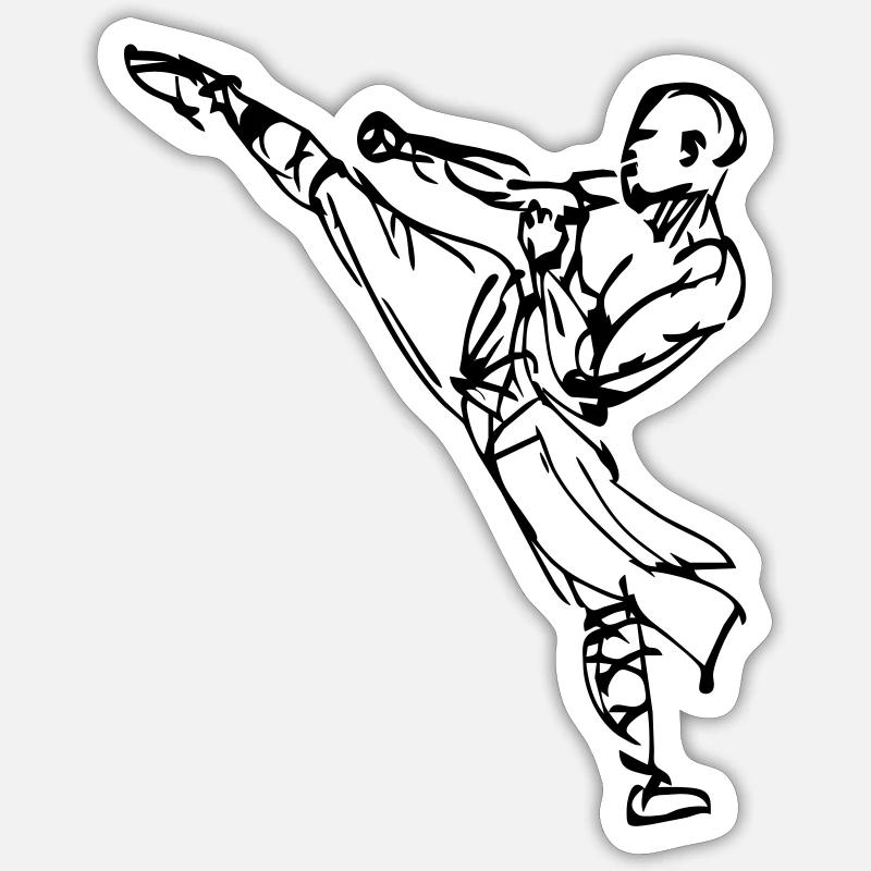 kungfu logo - Sticker size S (10 x 10 cm) - white matte