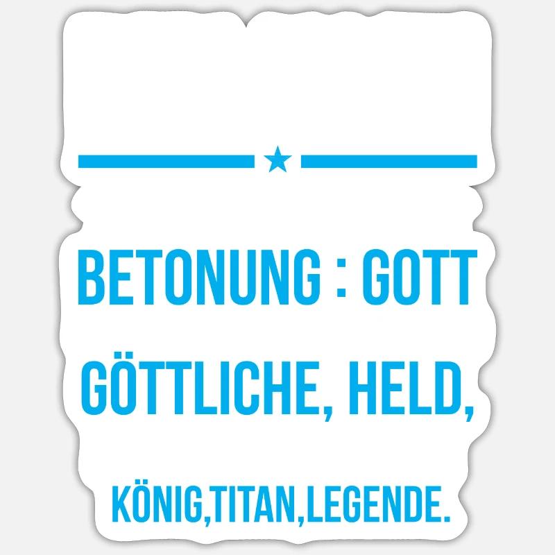 BENJAMIN - Titan - Sticker Größe S (10 x 10 cm) - Mattweiß