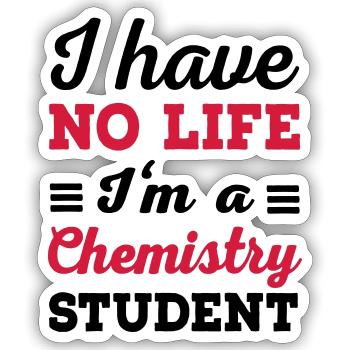 chemistry - Sticker size S (10 x 10 cm) - white matte - Front
