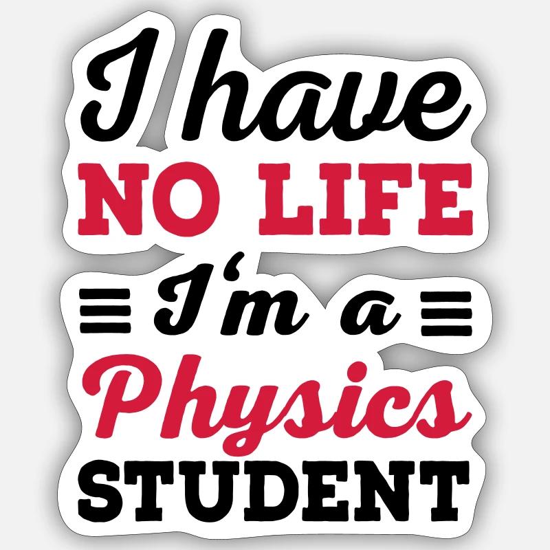 physics - Sticker size S (10 x 10 cm) - white matte
