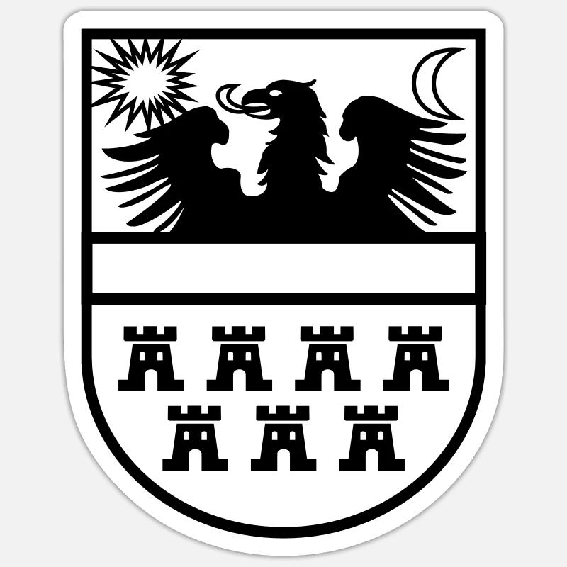 Wappen Siebenbürgen einfarbig Sticker Größe S (10 x 10 cm)