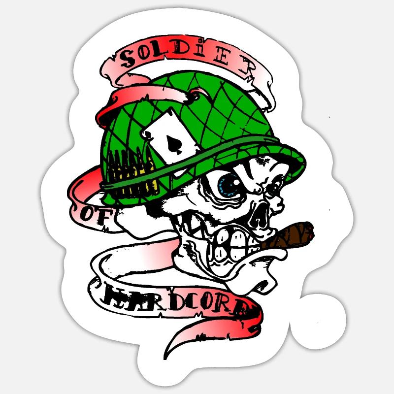 hardstyle punchcore Sticker taille S (10 x 10 cm)