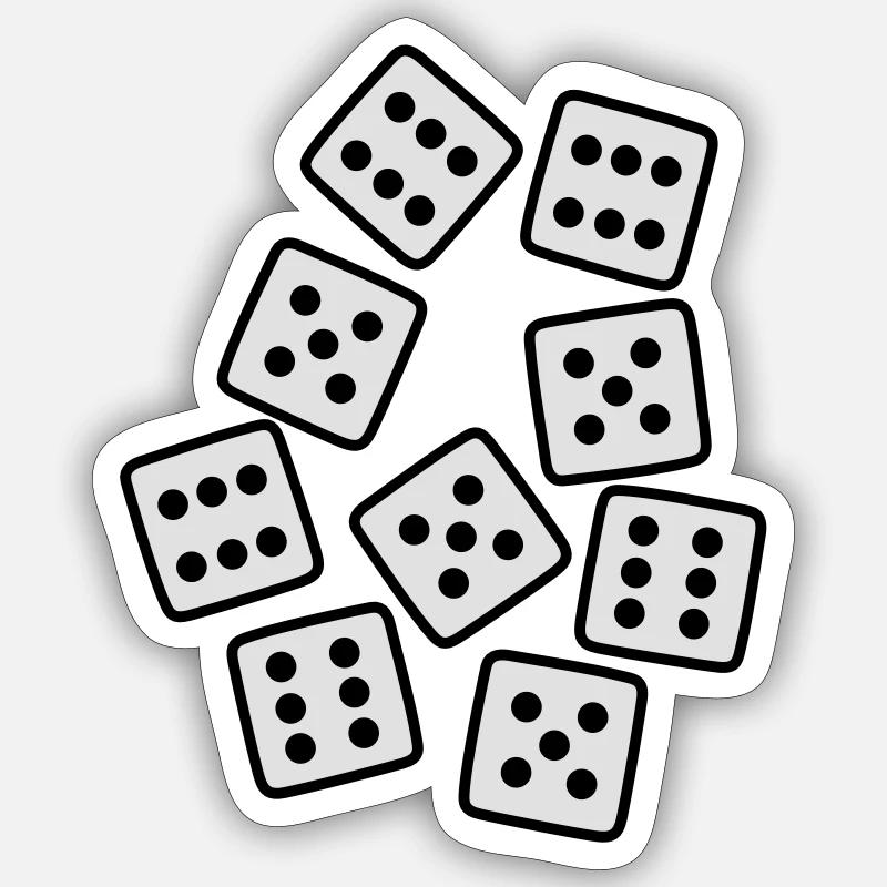 Dice - 50 ans d'anniversaire Sticker taille S (10 x 10 cm)