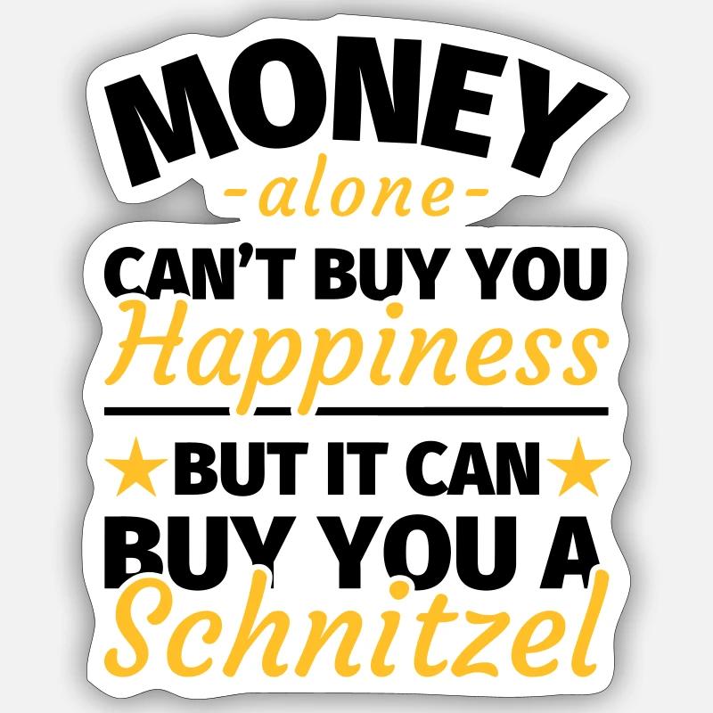 Schnitzel Liebhaber Geschenk Schnitzel Spruch Sticker Größe S (10 x 10 cm)