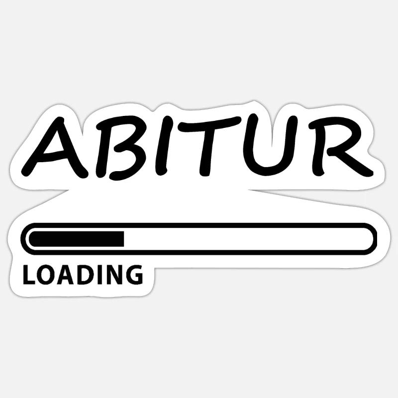 ABITUR loading - Sticker Größe S (10 x 10 cm) - Mattweiß