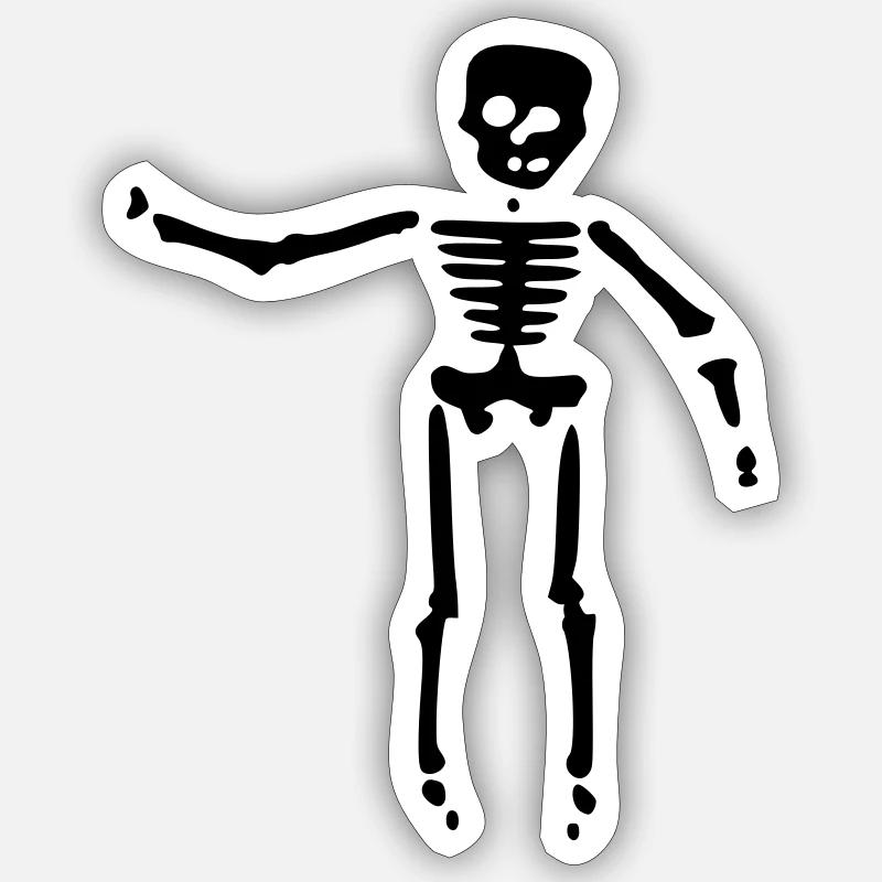 skull bones Sticker size S (10 x 10 cm)
