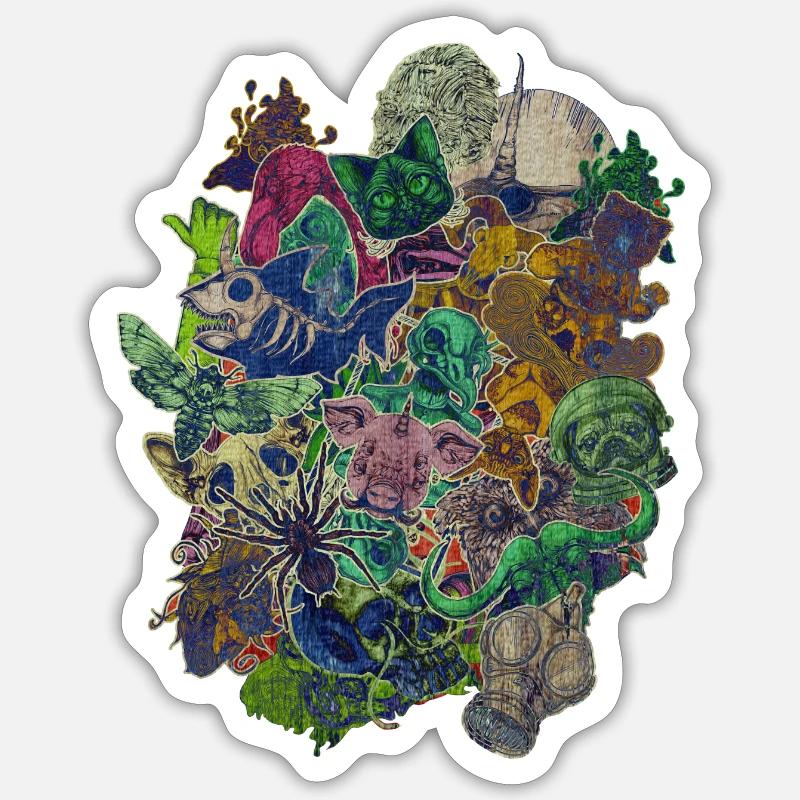 Farbe - Sticker Größe S (10 x 10 cm) - Mattweiß