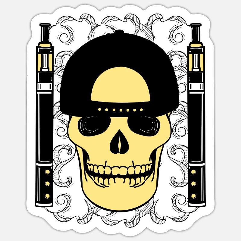 Vaper - Sticker Größe S (10 x 10 cm) - Mattweiß