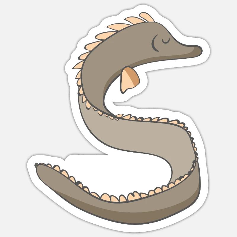 European Eel Comic - Sticker size S (10 x 10 cm) - white matte