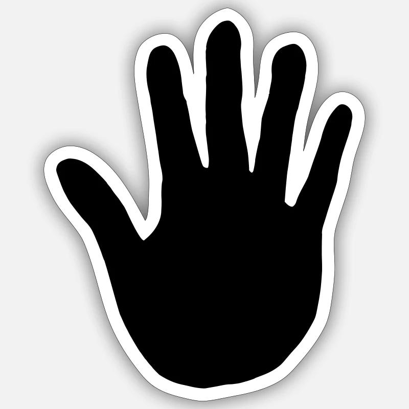 Hand , handprint Sticker size S (10 x 10 cm)