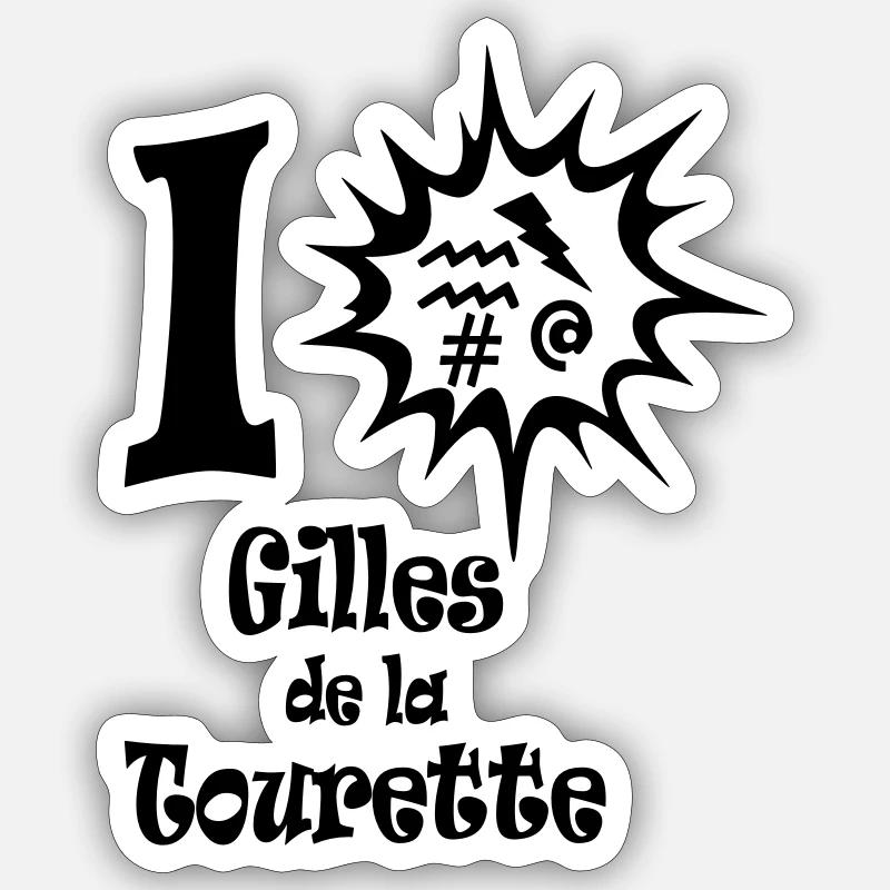 tourett - Sticker Größe S (10 x 10 cm) - Mattweiß