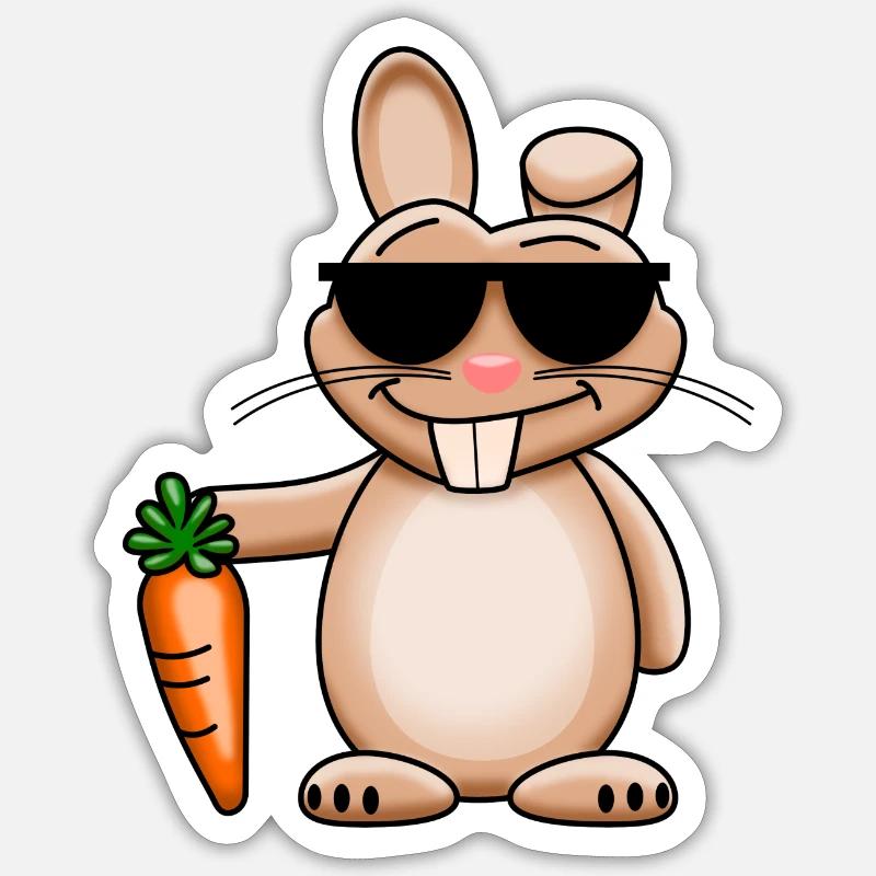 Rabbit - Sticker size S (10 x 10 cm) - white matte