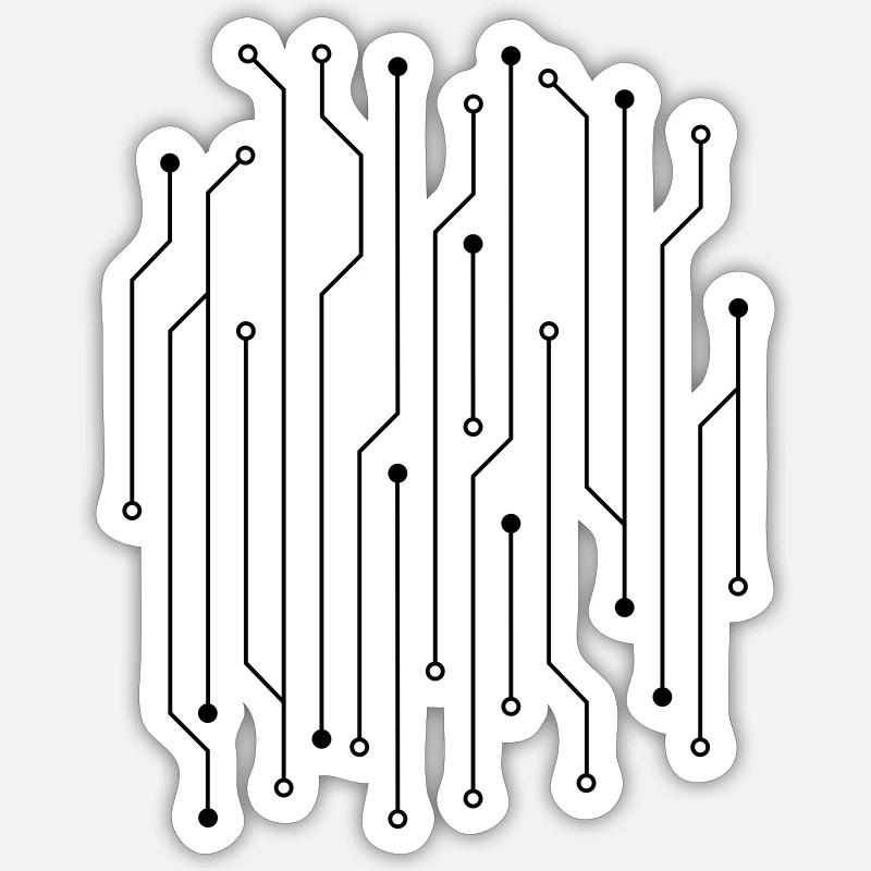 schaltkreis draht daten microchip kreislauf energi Sticker Größe S (10 x 10 cm)