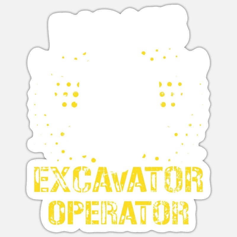 Ouvriers du bâtiment Bagger Sticker taille S (10 x 10 cm)