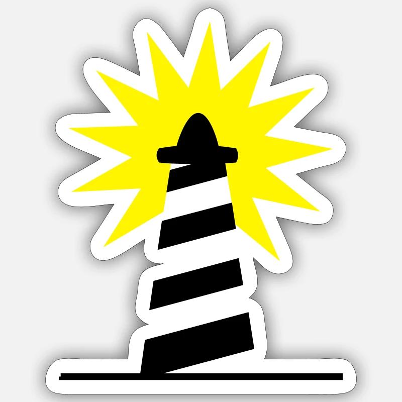 Lighthouse bright sunlight 2c Sticker size S (10 x 10 cm)