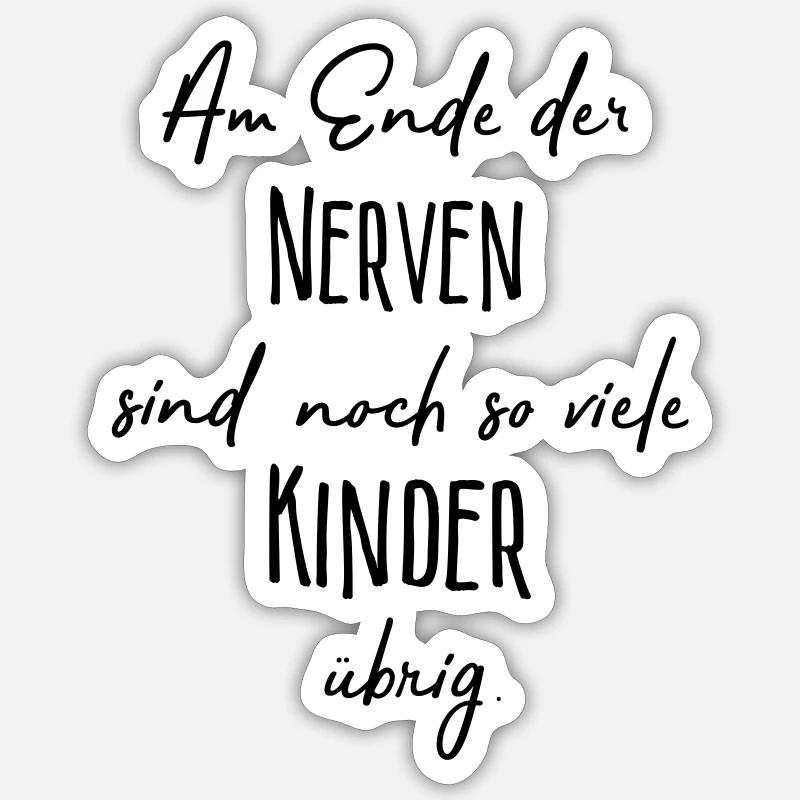 Au bout des nerfs ..... - Sticker taille S (10 x 10 cm) - blanc mat