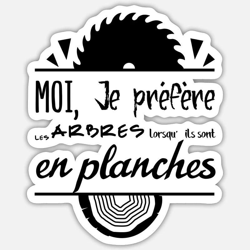 The trees are better in boards! - Sticker size S (10 x 10 cm) - white matte