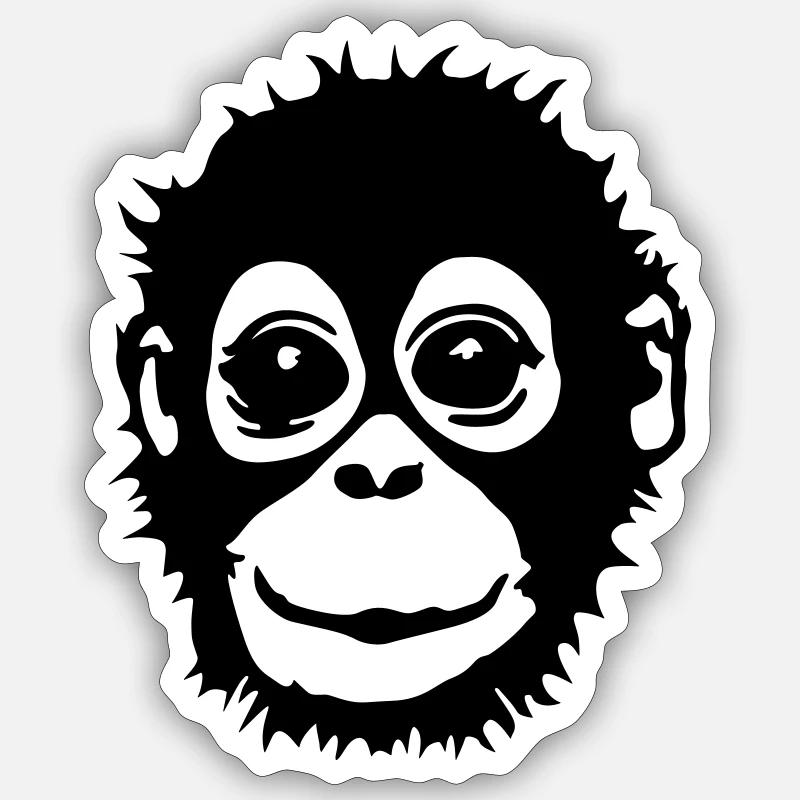 Singes Sticker taille S (10 x 10 cm)