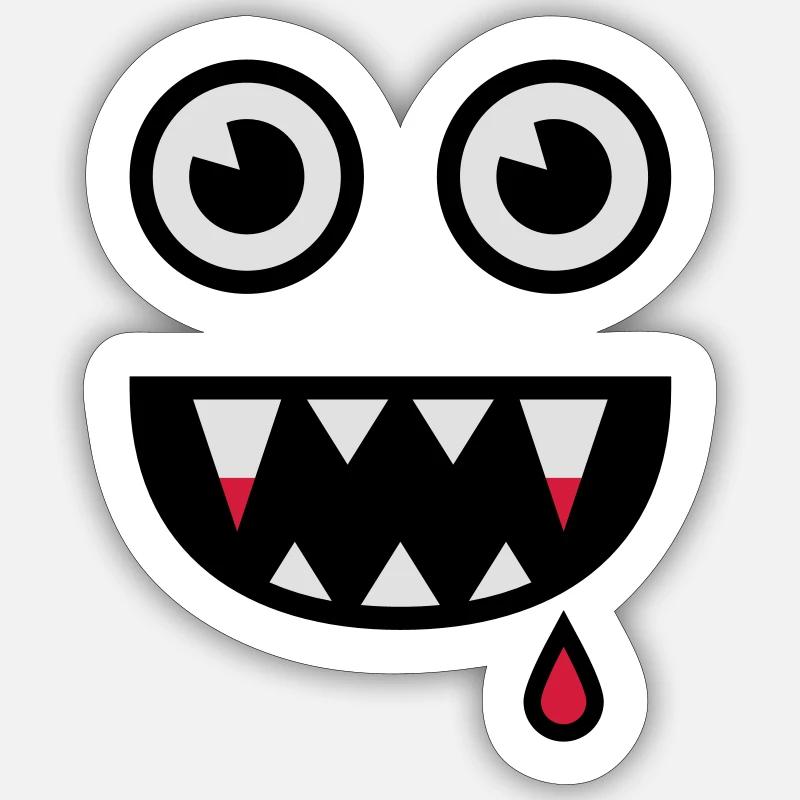 Petit vampire / Petit vampire - Sticker taille S (10 x 10 cm) - blanc mat