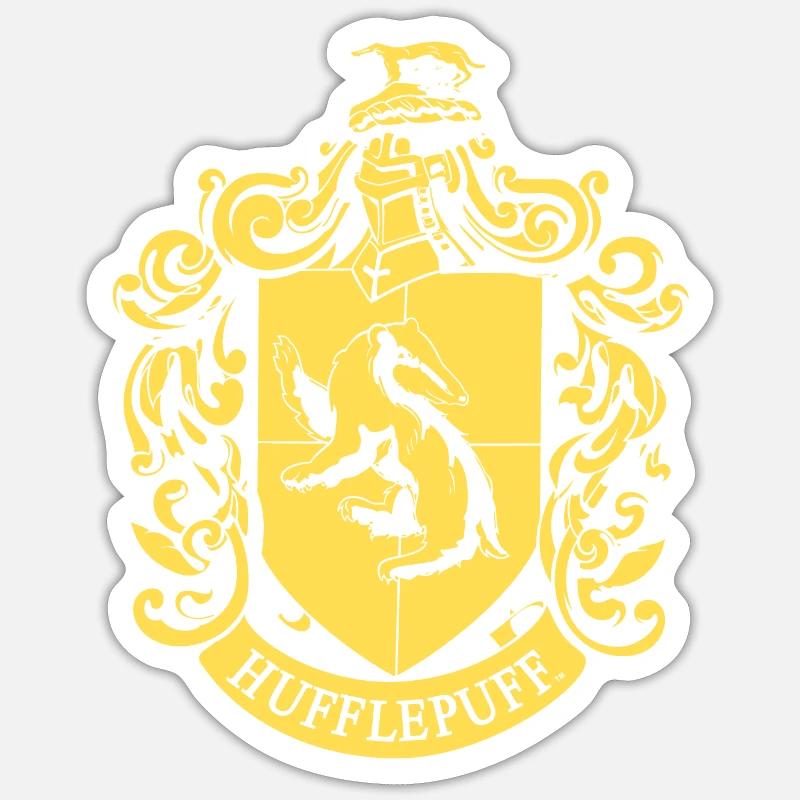 Harry Potter Emblème Hufflepuff - Sticker taille S (10 x 10 cm) - blanc mat