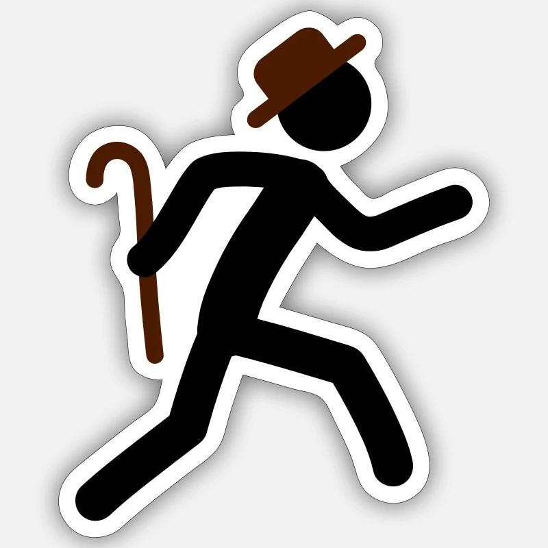 Fast Old Man - Sticker size S (10 x 10 cm) - white matte