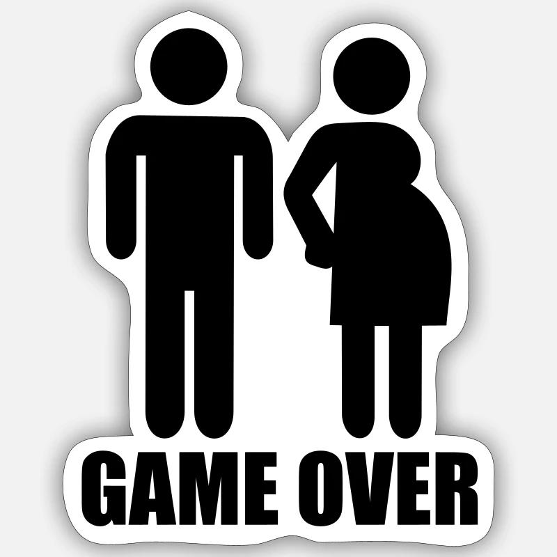 Game over Sticker taille S (10 x 10 cm)