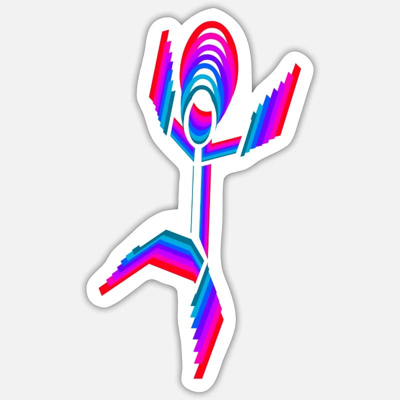 Dancer Tänzerin - Sticker Größe S (10 x 10 cm) - Mattweiß