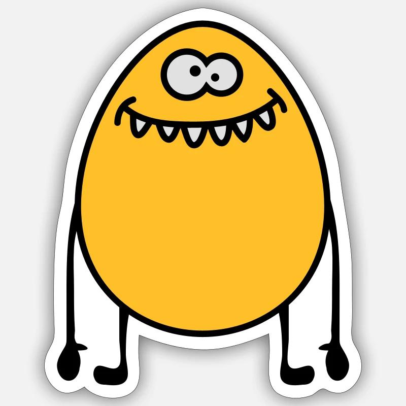 Egg Monster Sticker Größe S (10 x 10 cm)