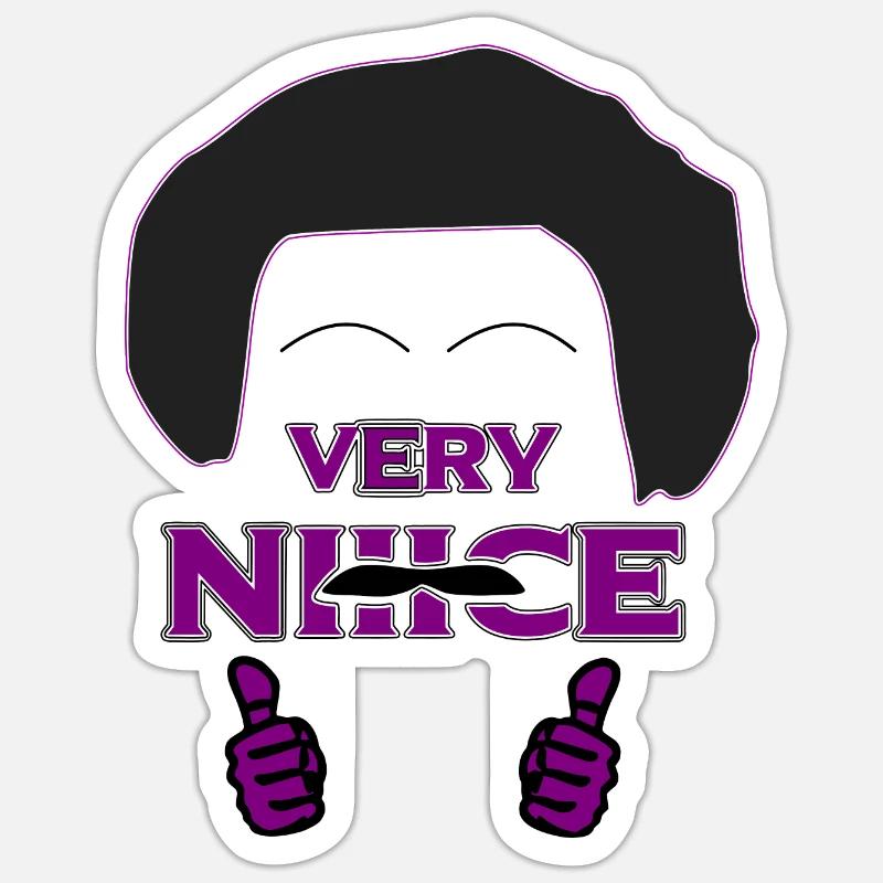 Very nice - Sticker taille S (10 x 10 cm) - blanc mat