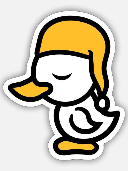 sommeil lit fatigué sommeil endormi soir - Sticker taille S (10 x 10 cm) - blanc mat