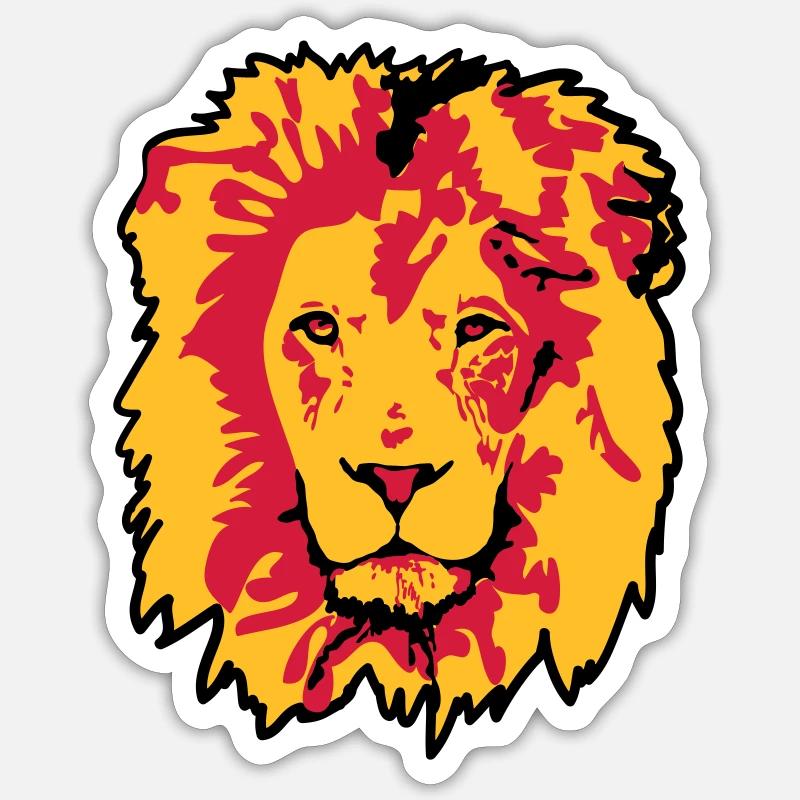 lion - Sticker size S (10 x 10 cm) - white matte