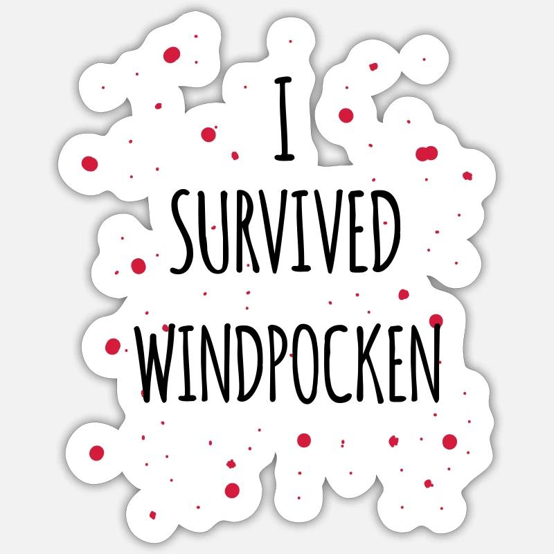 I survived Windpocken 2c Sticker Größe S (10 x 10 cm)