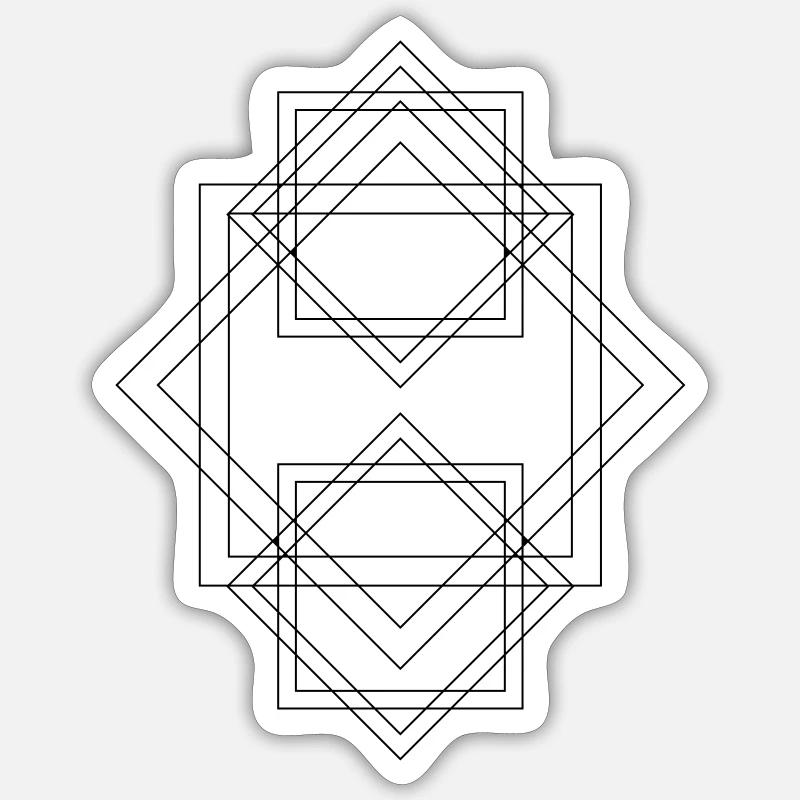 Geometry Architect Abstract Gift - Sticker size S (10 x 10 cm) - white matte