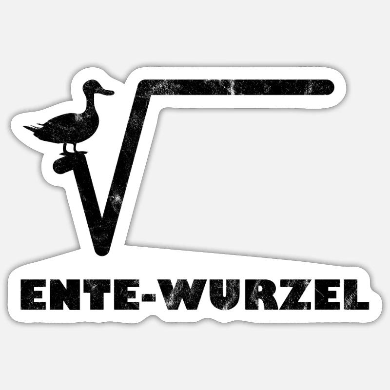 Duck root - Sticker size S (10 x 10 cm) - white matte