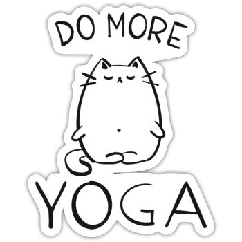 Yoga - Sticker Größe S (10 x 10 cm) - Mattweiß - Vorne