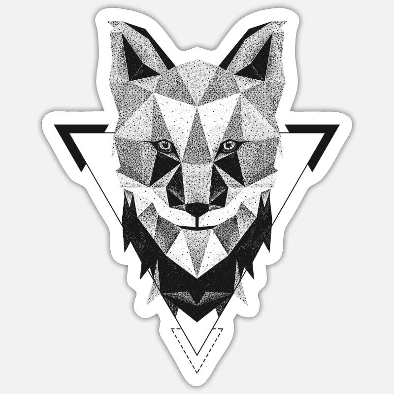 Fuchs - Sticker Größe S (10 x 10 cm) - Mattweiß