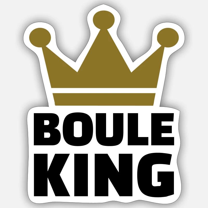 Boule King - Sticker taille S (10 x 10 cm) - blanc mat
